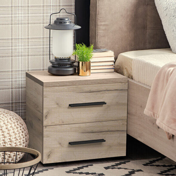 11008350 COMODINO DADO ROVERE GRIGIO - immagine 5