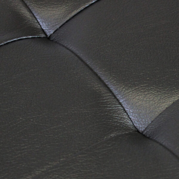 POUF CONTENITORE QUADRATO IN ECOPELLE NERO - immagine 4