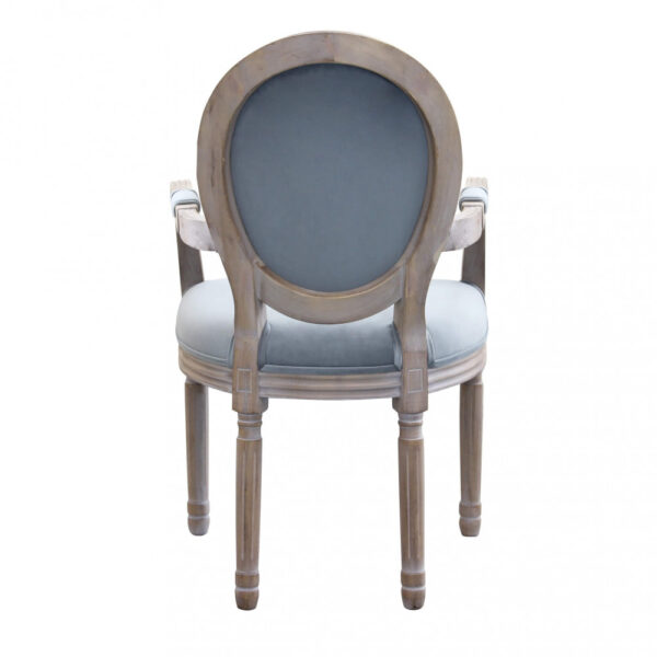 POLTRONA CONSTANCE IN VELLUTO GRIGIO - immagine 3