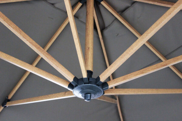 OMBRELLONE MENDEL MARRONE EFFETTO LEGNO P/L 3 X 4 TAUPE - immagine 2