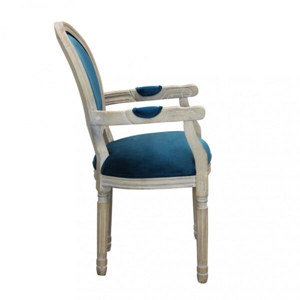 POLTRONA CONSTANCE IN VELLUTO BLU - immagine 2