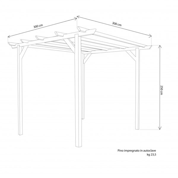 PERGOLA 300 X 300 - immagine 2