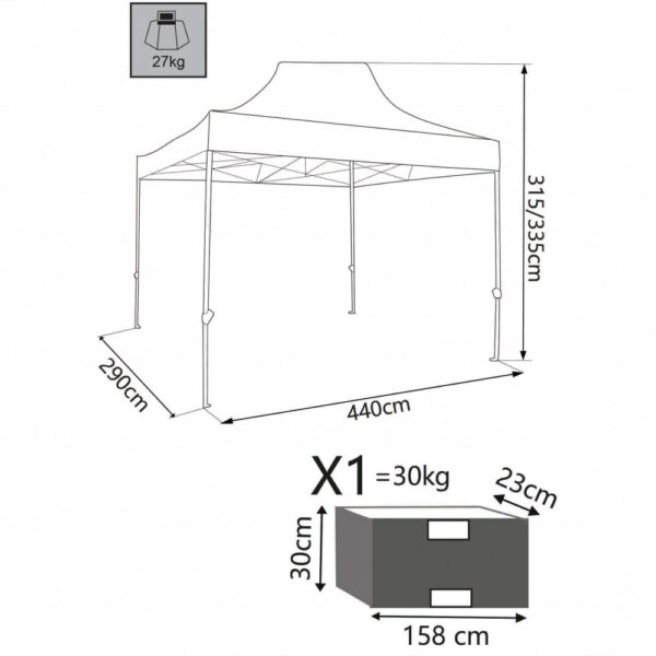 GAZEBO HOLIDAY 3 X 4,5 - immagine 2