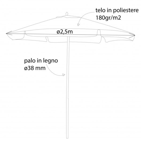 OMBRELLONE FANTASY P/C Ø 2,5 - immagine 3