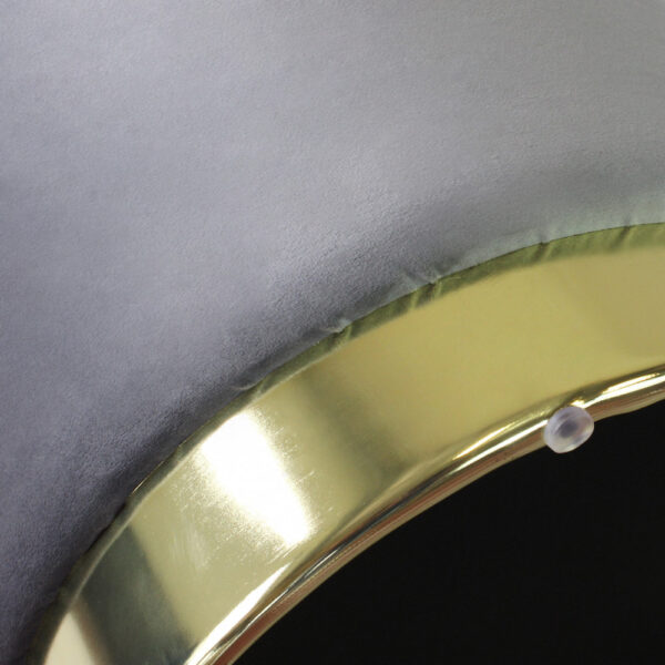 POUF CONTENITORE ROTONDO IN VELLUTO GRIGIO SCURO - immagine 2