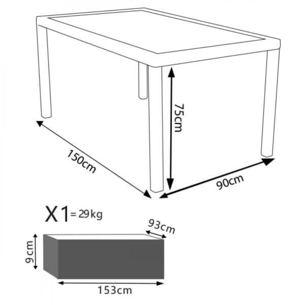 TAVOLO AZORE 150 X 90 - immagine 9
