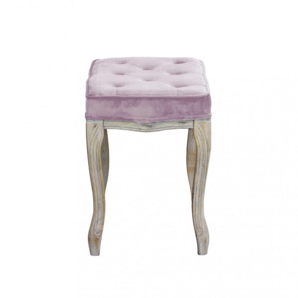 SGABELLO MARLY IN VELLUTO ROSA - immagine 2