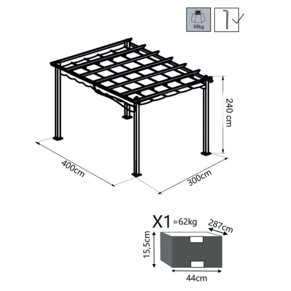 GAZEBO ASTORIA 3 X 4 - immagine 7