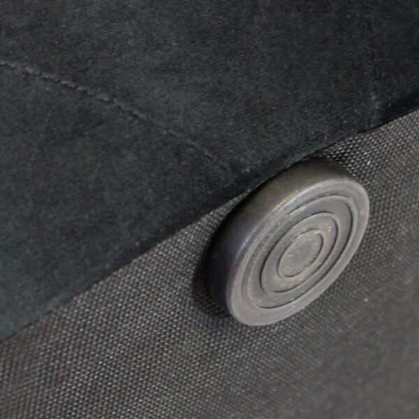 POUF ROTONDO IN VELLUTO NERO - immagine 3