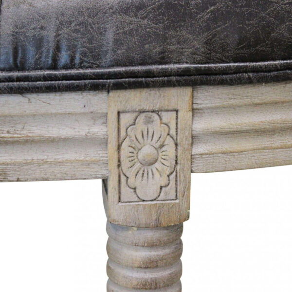 PANCA MARGI IN IN ECOPELLE VINTAGE GRIGIO - immagine 5