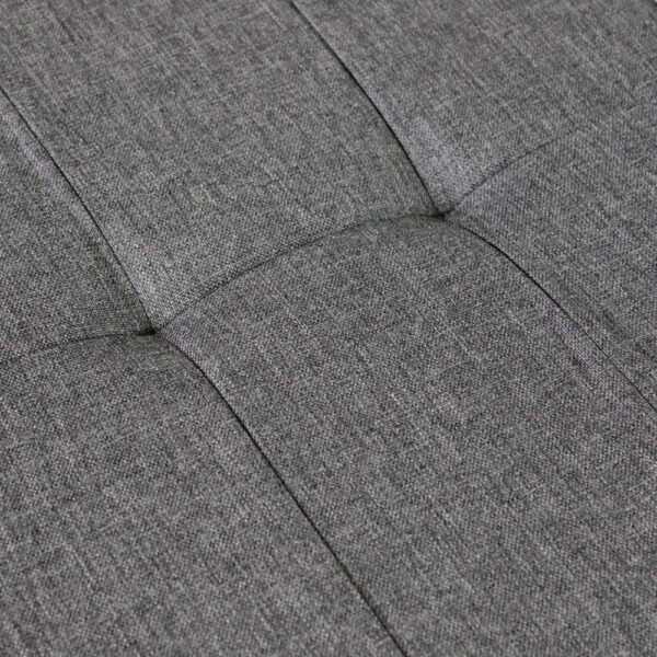 POUF CONTENITORE RETTANGOLARE IN STOFFA GRIGIO SCURO - immagine 4
