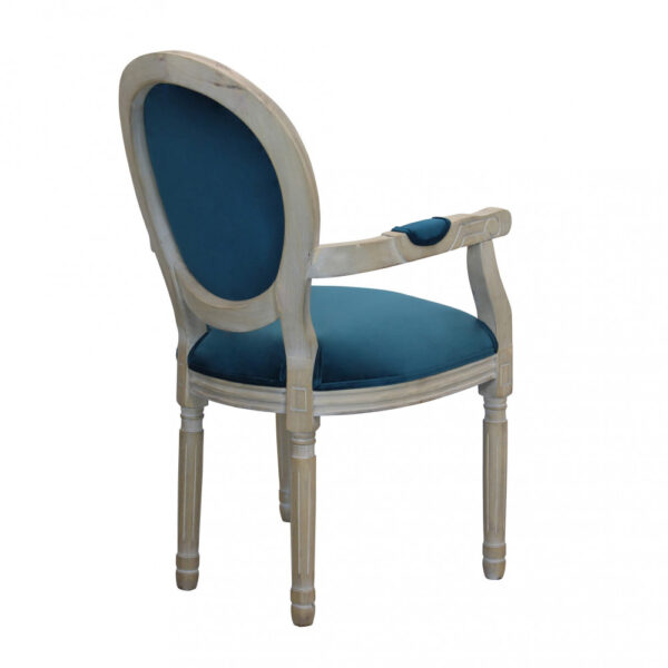POLTRONA CONSTANCE IN VELLUTO BLU - immagine 3