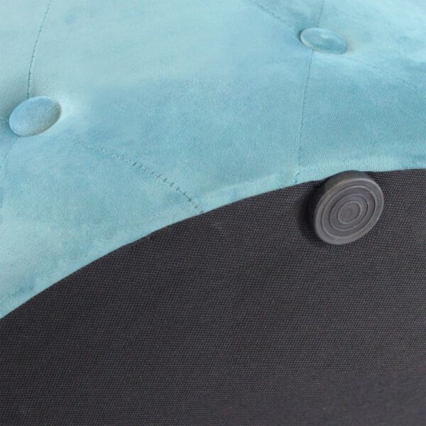 POUF ROTONDO IN VELLUTO VERDE - immagine 3