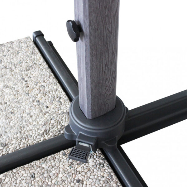 OMBRELLONE MENDEL GRGIO EFFETTO LEGNO P/L 3 X 4 GRIGIO - immagine 3