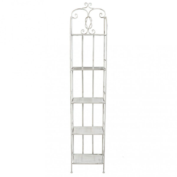 SCAFFALE ENORA 5 PIANI BIANCO ANTICO