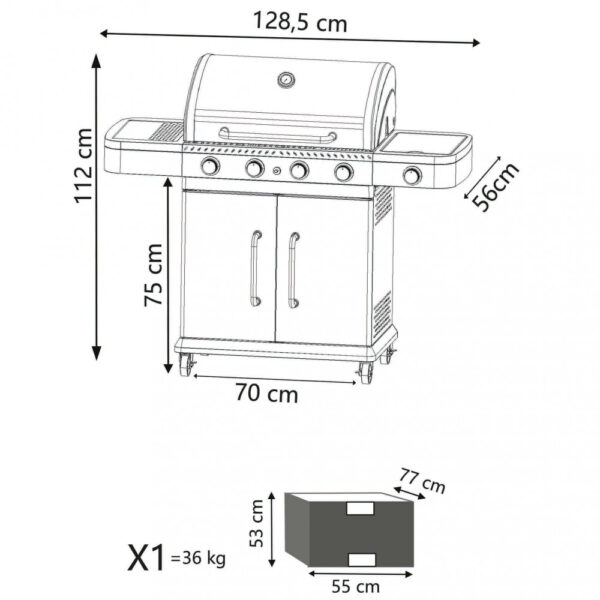 BARBECUE DAVIS 4 FUOCHI + 1 - immagine 6