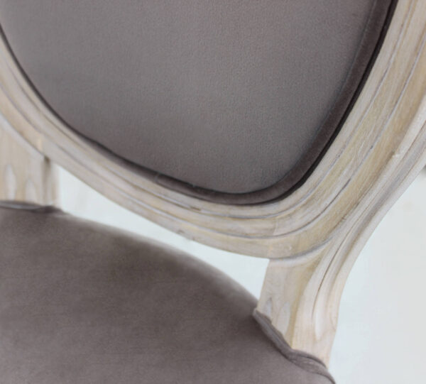 SEDIA CONSTANCE IN VELLUTO TAUPE - immagine 5