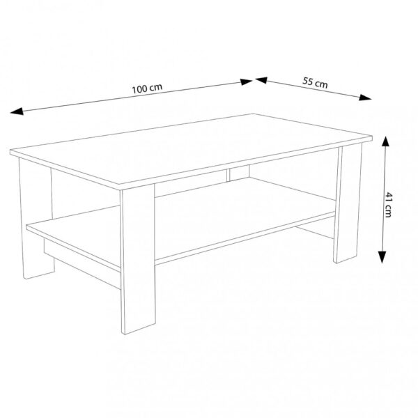 TAVOLINO SALOTTO MATCH BIANCO - immagine 2