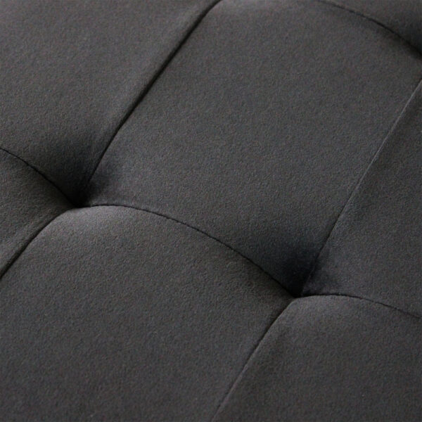POUF CONTENITORE RETTANGOLARE IN VELLUTO NERO - immagine 4