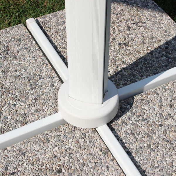 OMBRELLONE DOPPIO 3 X 3 ARCHIMEDE BIANCO TELO BIANCO - immagine 6