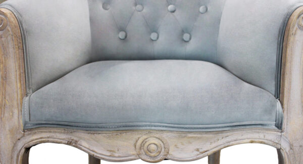 POLTRONA COREEN IN VELLUTO GRIGIO - immagine 5