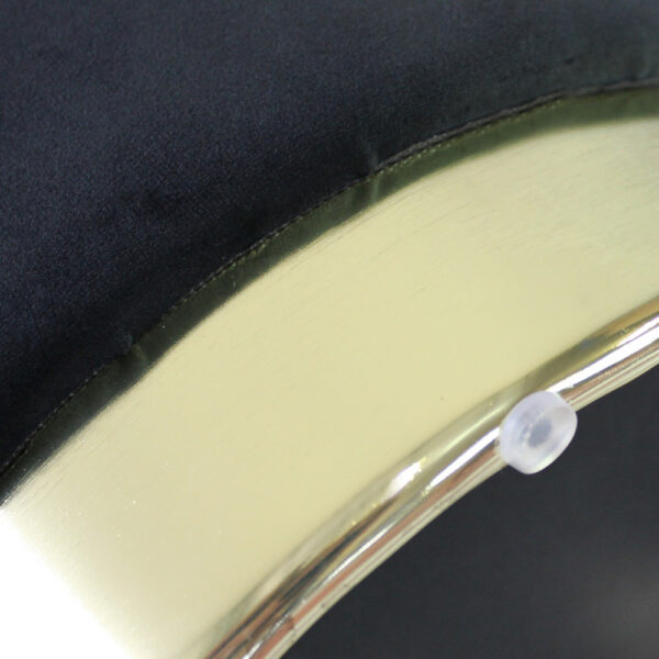 POUF CONTENITORE ROTONDO IN VELLUTO NERO - immagine 2