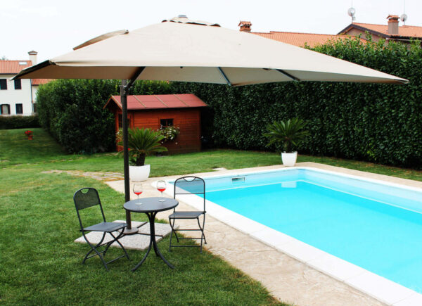 OMBRELLONE MERCURIO 3 X 4 P/L PALO NERO TELO BEIGE