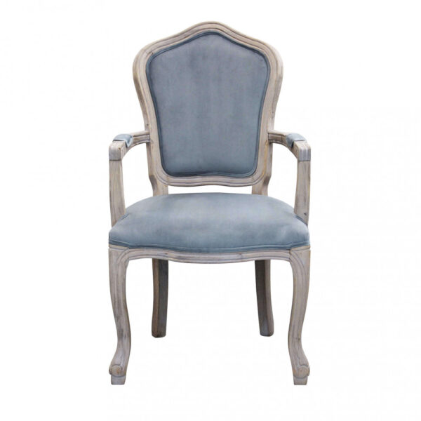 POLTRONA CHARLENE IN VELLUTO GRIGIO