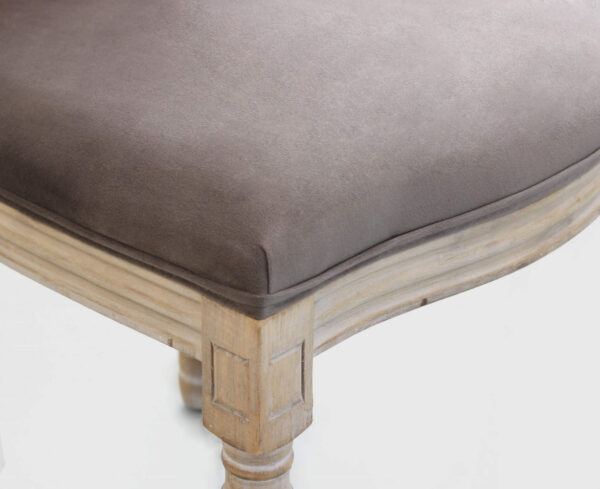 SEDIA CONSTANCE IN VELLUTO TAUPE - immagine 4
