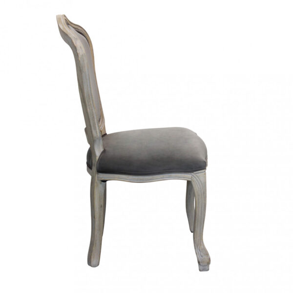 SEDIA CHARLENE IN VELLUTO TAUPE - immagine 2