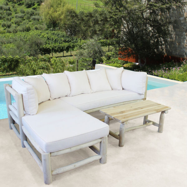 DIVANO CON CHAISE LONGUE MARTINEZ C/CUSCINI - immagine 2