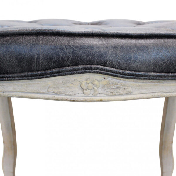 SGABELLO MARLY IN ECOPELLE VINTAGE GRIGIO - immagine 4