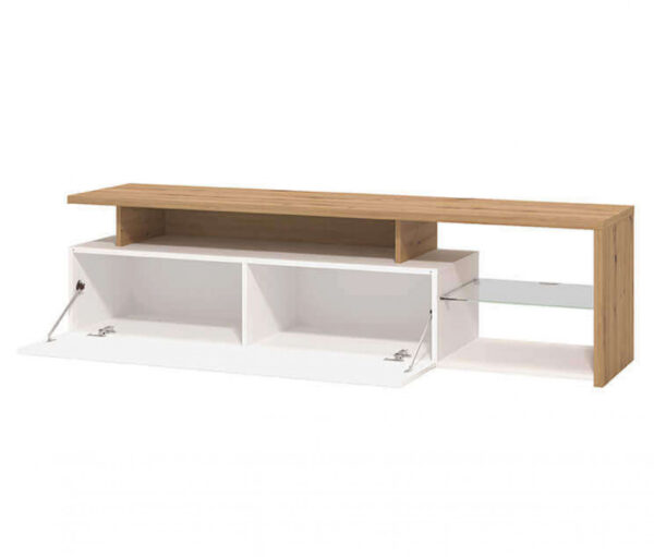 11011227 PORTATV ARCTIC BIANCO, ROVERE ARTIGIANO E BIANCO GLOSS - immagine 5
