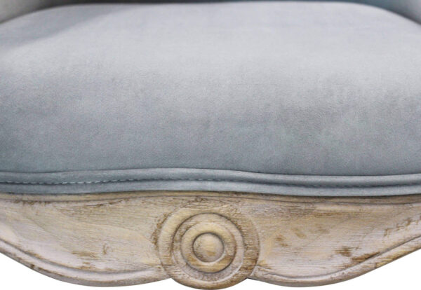 POLTRONA COREEN IN VELLUTO GRIGIO - immagine 6