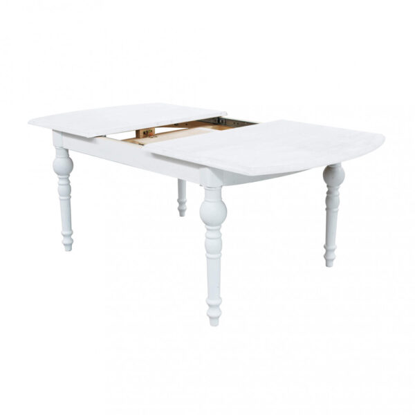 TAVOLO CROSS ROUND 150/190 X 100 BIANCO - immagine 3