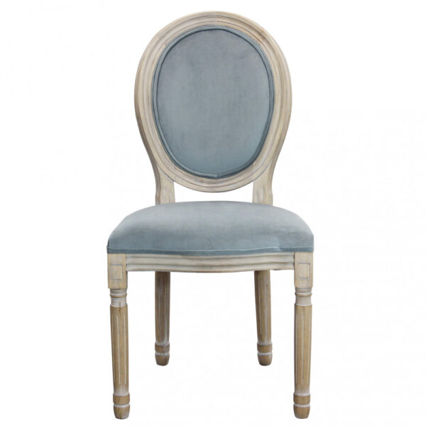 SEDIA CONSTANCE IN VELLUTO GRIGIO