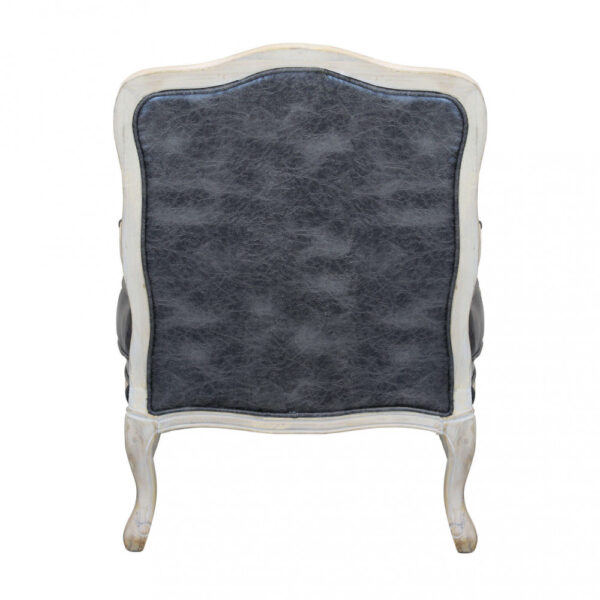 POLTRONA CHRISTY IN ECOPELLE VINTAGE GRIGIO - immagine 3