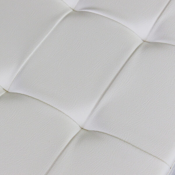 POUF CONTENITORE RETTANGOLARE IN ECOPELLE  BIANCO - immagine 5