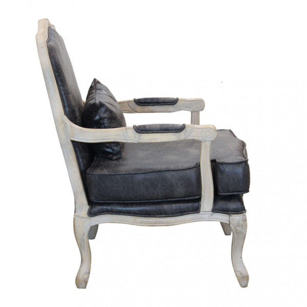 POLTRONA CHRISTY IN ECOPELLE VINTAGE GRIGIO - immagine 2