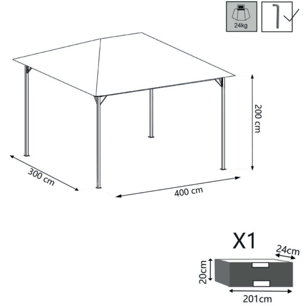 GAZEBO LIBERTY 3 X 4 - immagine 2