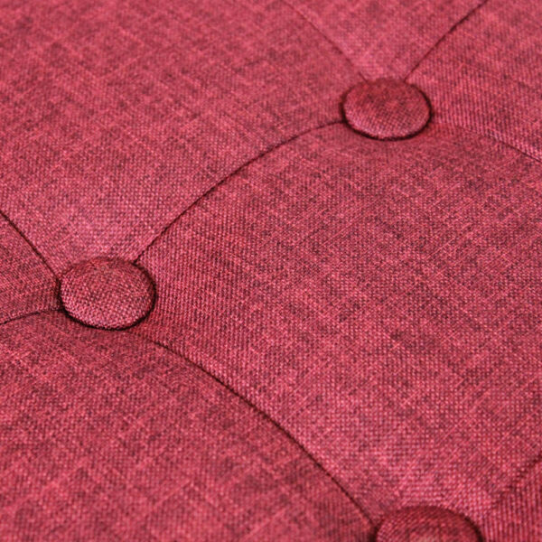 POUF CONTENITORE QUADRATO IN STOFFA BORDEAUX - immagine 5