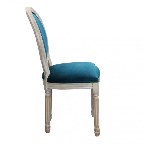 SEDIA CONSTANCE IN VELLUTO BLU - immagine 2