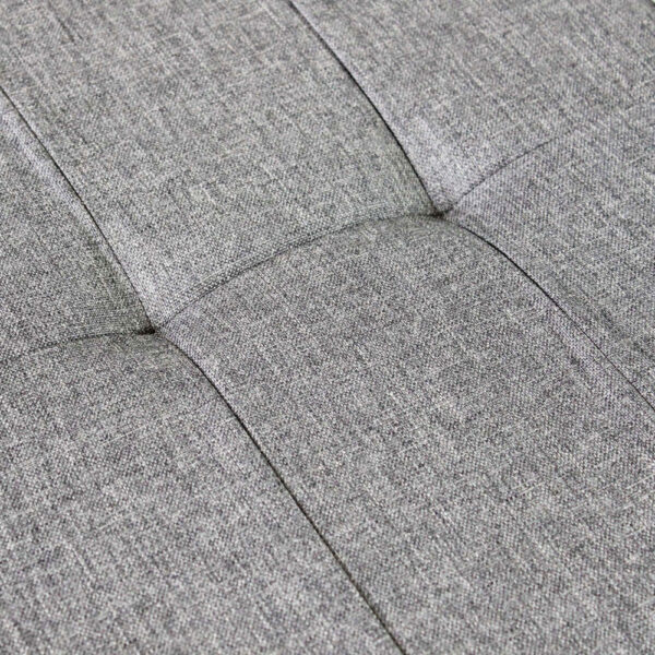 POUF CONTENITORE RETTANGOLARE IN STOFFA GRIGIO - immagine 5