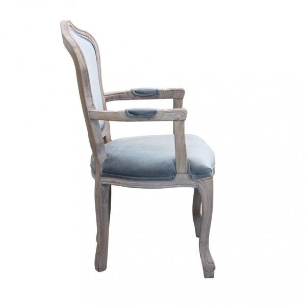 POLTRONA CHARLENE IN VELLUTO GRIGIO - immagine 2