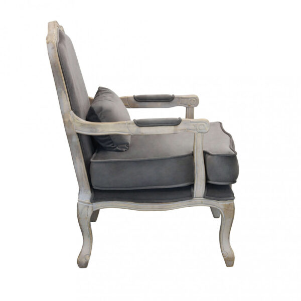 POLTRONA CHRISTY IN VELLUTO TAUPE - immagine 2