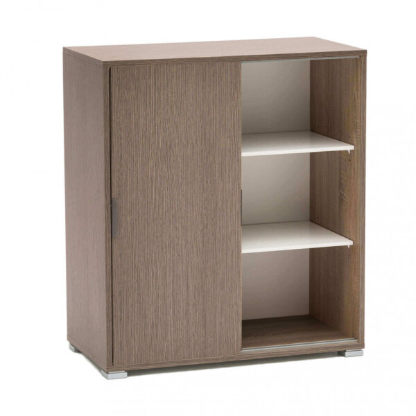 MOBILETTO 2 ANTE SCORREVOLI ROVERE GRIGIO - immagine 2