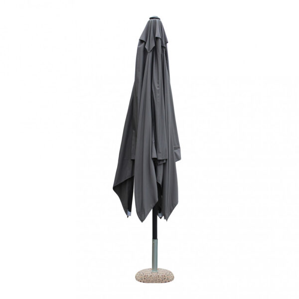 OMBRELLONE BRIAN P/C NERO 3 X 3 TELO GRIGIO - immagine 2