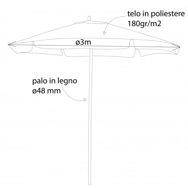 OMBRELLONE FANTASY P/C Ø 3 - immagine 3
