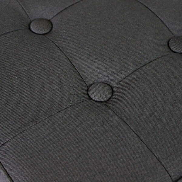 POUF CONTENITORE QUADRATO IN STOFFA NERO - immagine 8