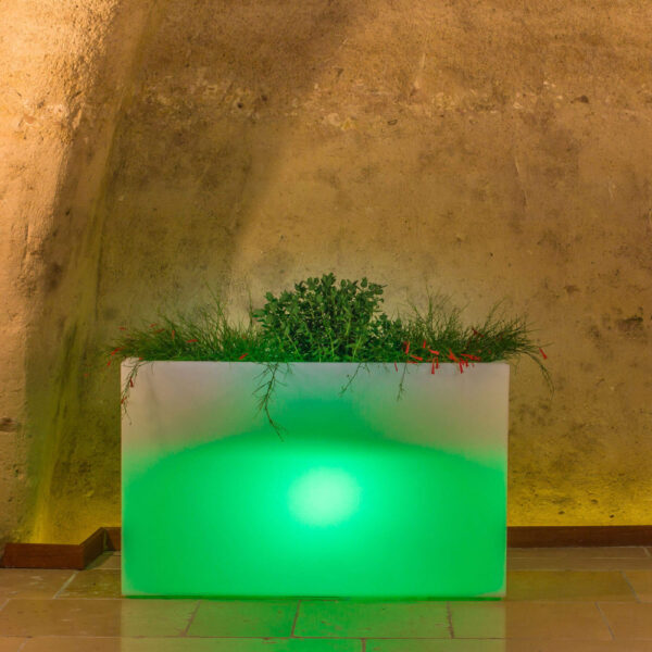 FIORIERA SCULPTOR  50 h CON LED MULTICOLOR E BATTERIA SOLARE - immagine 3